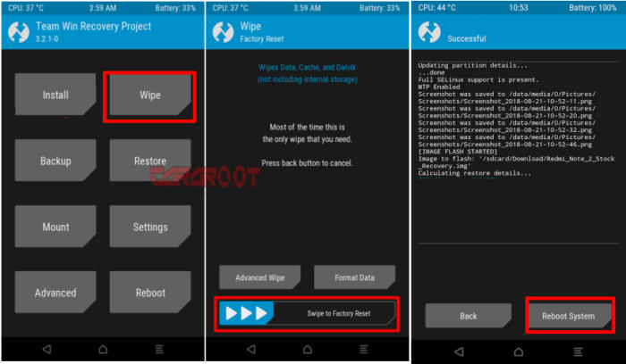 Cara Reset Hp Xiaomi Lewat TWRP