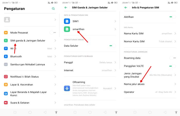 Cara aktifkan kartu smartfren di hp oppo?