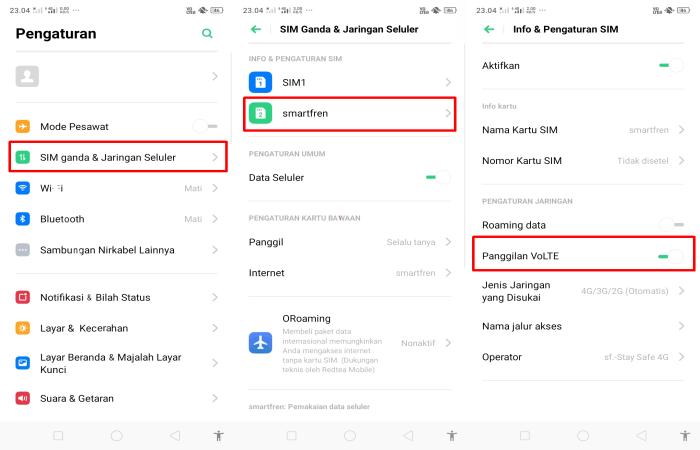Cara Setting Volte Hp Oppo