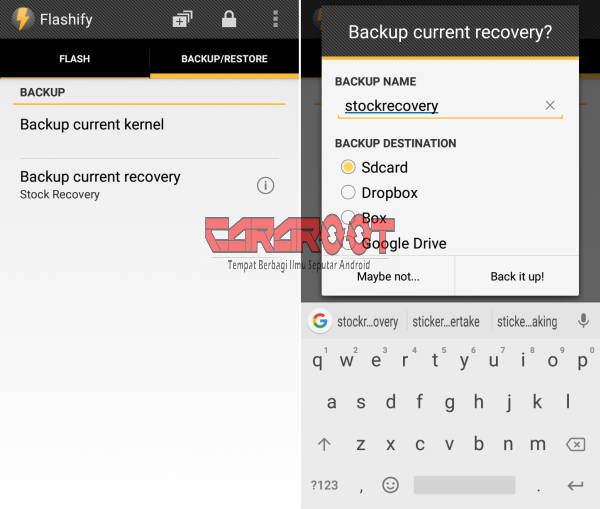 Backup Recovery Di Flashify