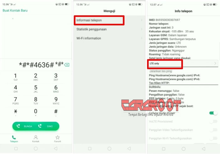 Cara Mengunci 4G Oppo Lewat Kode Dial Tanpa Aplikasi