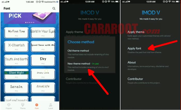 How to change Vivo fonts with iMod V