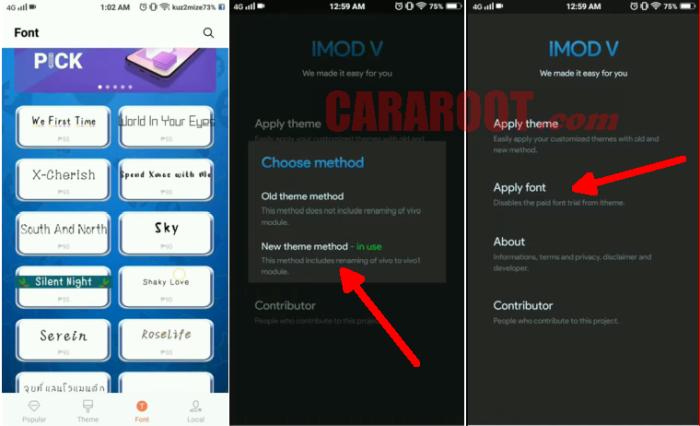 Cara Mengganti Font Vivo Dengan iMod V