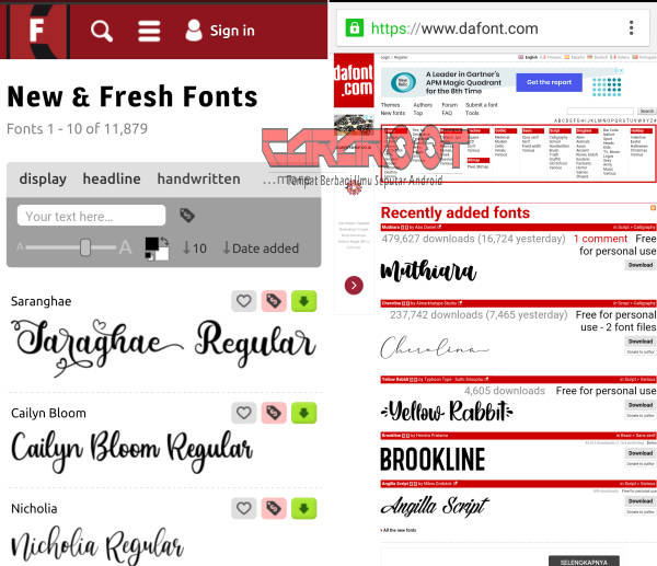 Download Font di Dafont