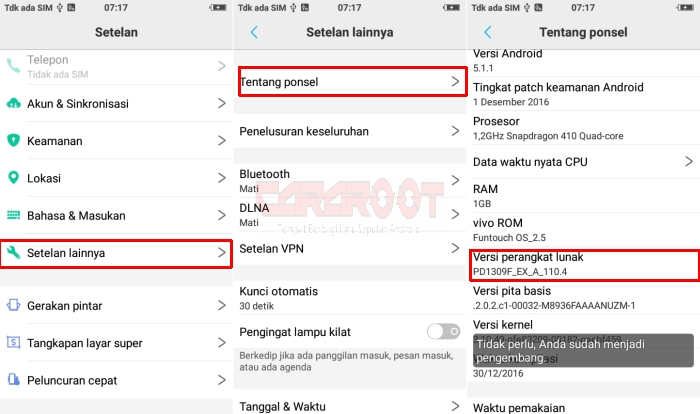 Cara Mengaktifkan Opsi Pengembang Vivo