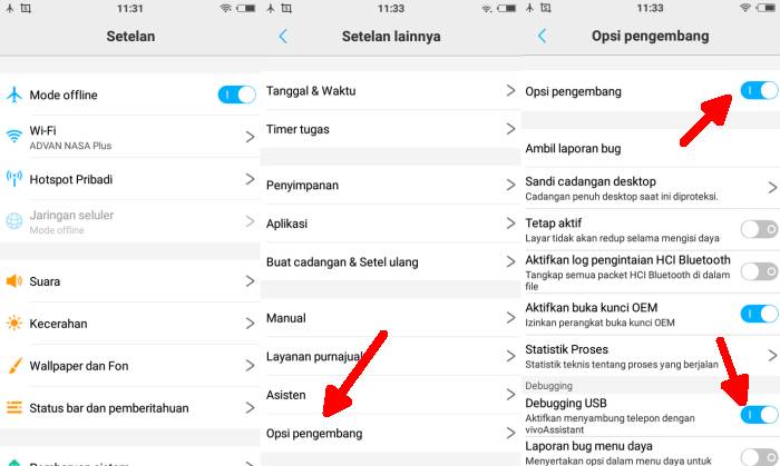 Cara Mengaktifkan USB Debugging Vivo