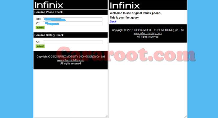 Cek IMEI HP Infinix Di Infinixmobility