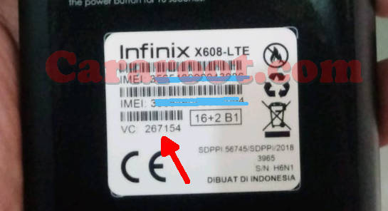 Letak Kode VC HP Infinix