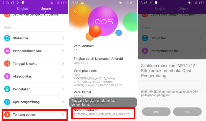 Cara Mengaktifkan Opsi Pengembang HP Advan