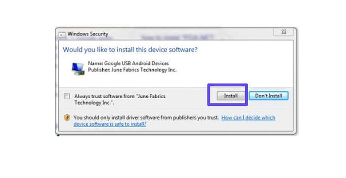 Install Google USB Drivers