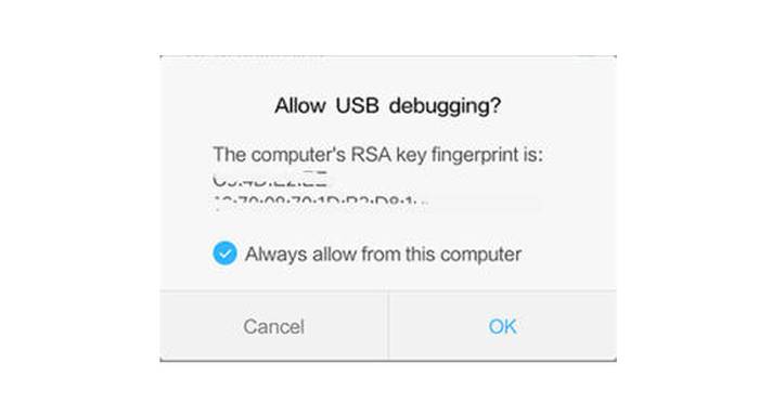 Notifikasi RSA Key Fingerprint Redmi 5A