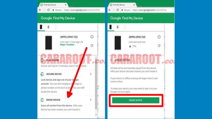 Cara Reset Advan Via Google Find My Device