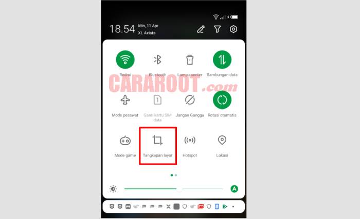 Cara Screenshot Hp Infinix Lewat Quick Settings