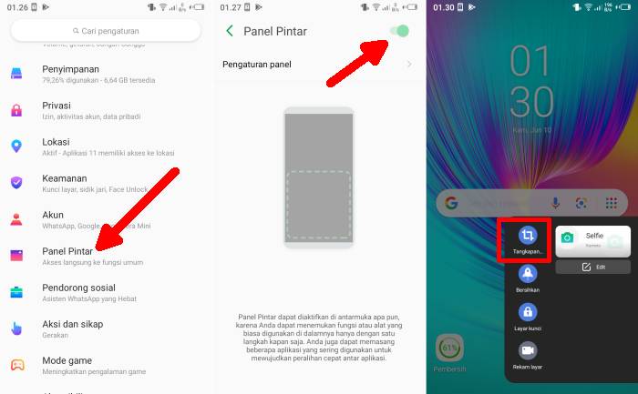 Cara Screenshot Hp Infinix Lewat Smart Panel