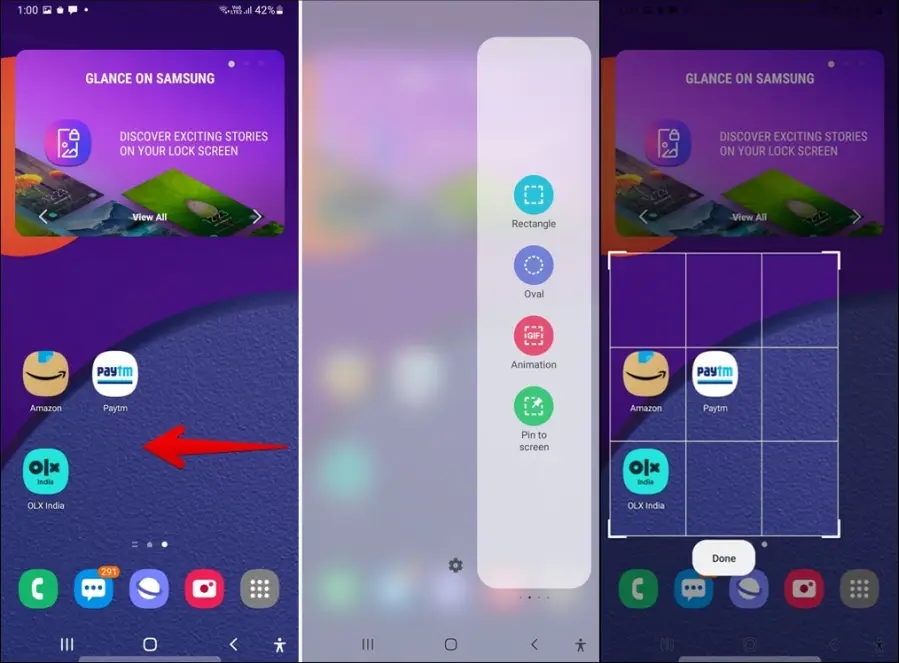 Ambil Screenshot Menggunakan Edge panel Samsung A03s