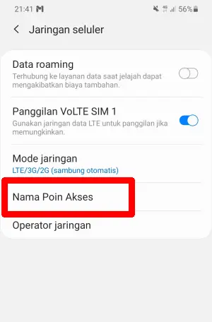 Cara Setting APN Samsung A31