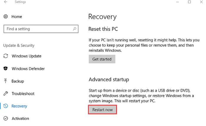 Aktifkan Virtualization Melalui Pengaturan