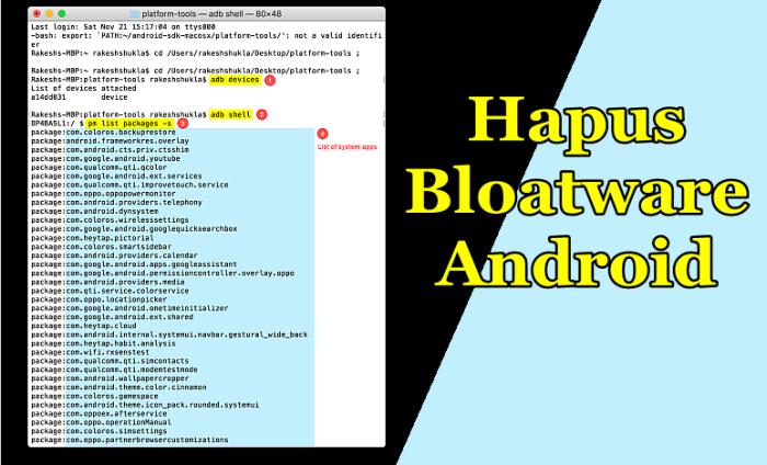 Cara Hapus Bloatware Android