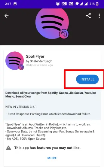 Install SpotiFlyer