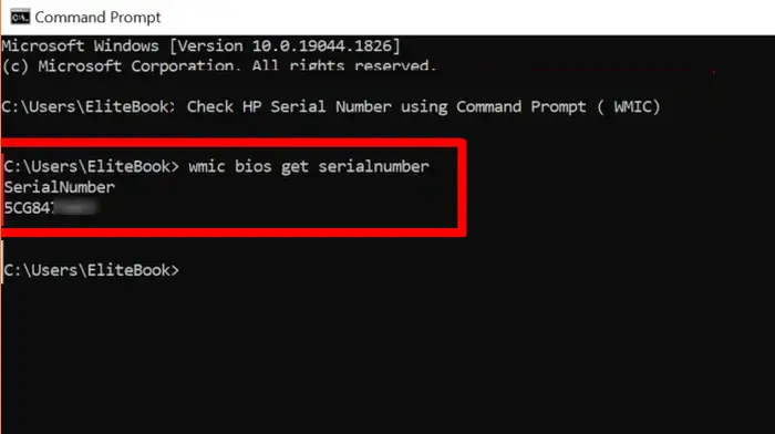 Cek Serial Number Laptop via Command Prompt