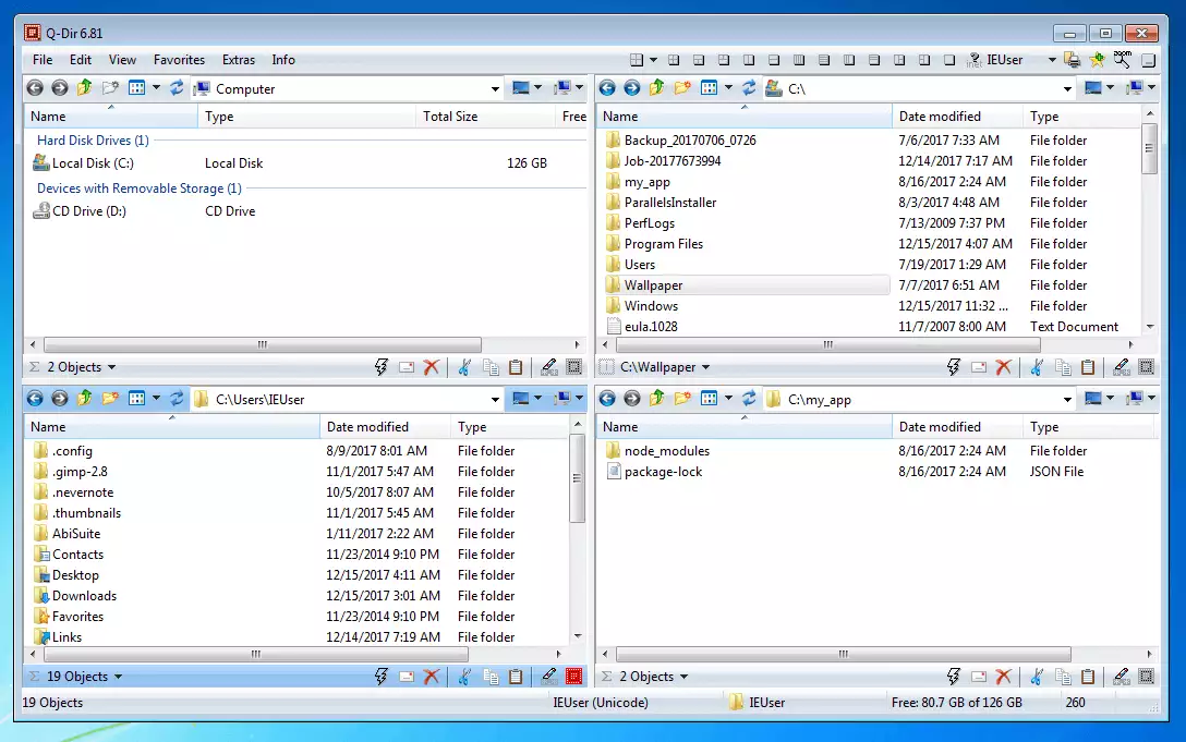 Q-Dir File Manager Gratis Windows