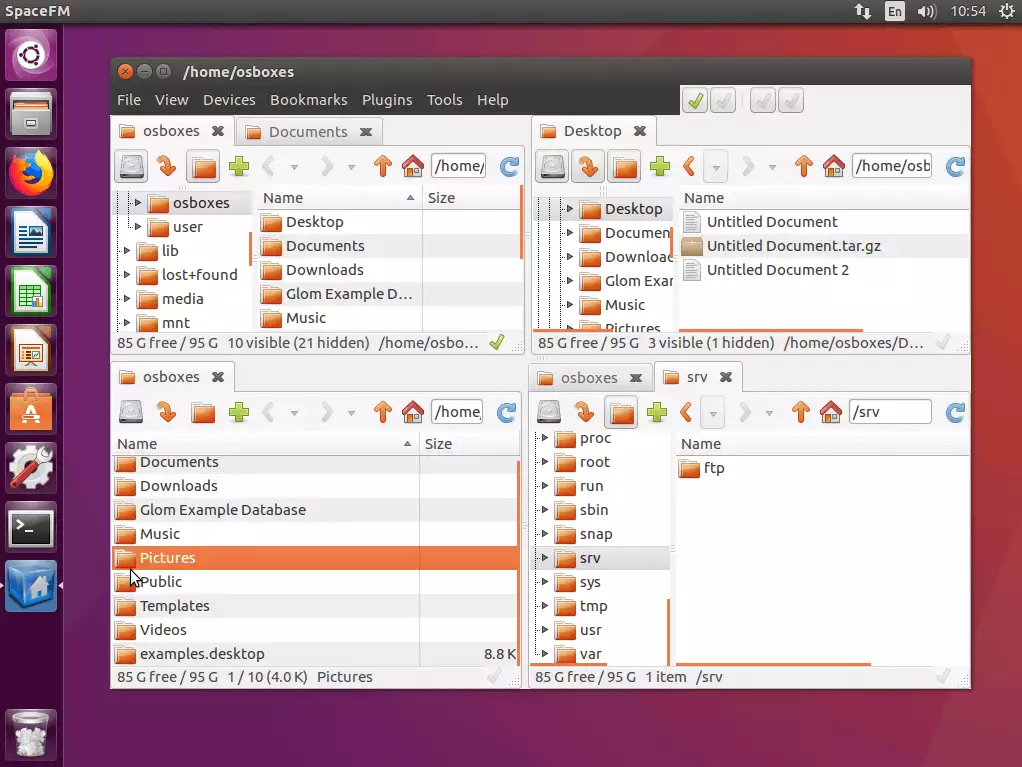 SpaceFM File Manager Linux