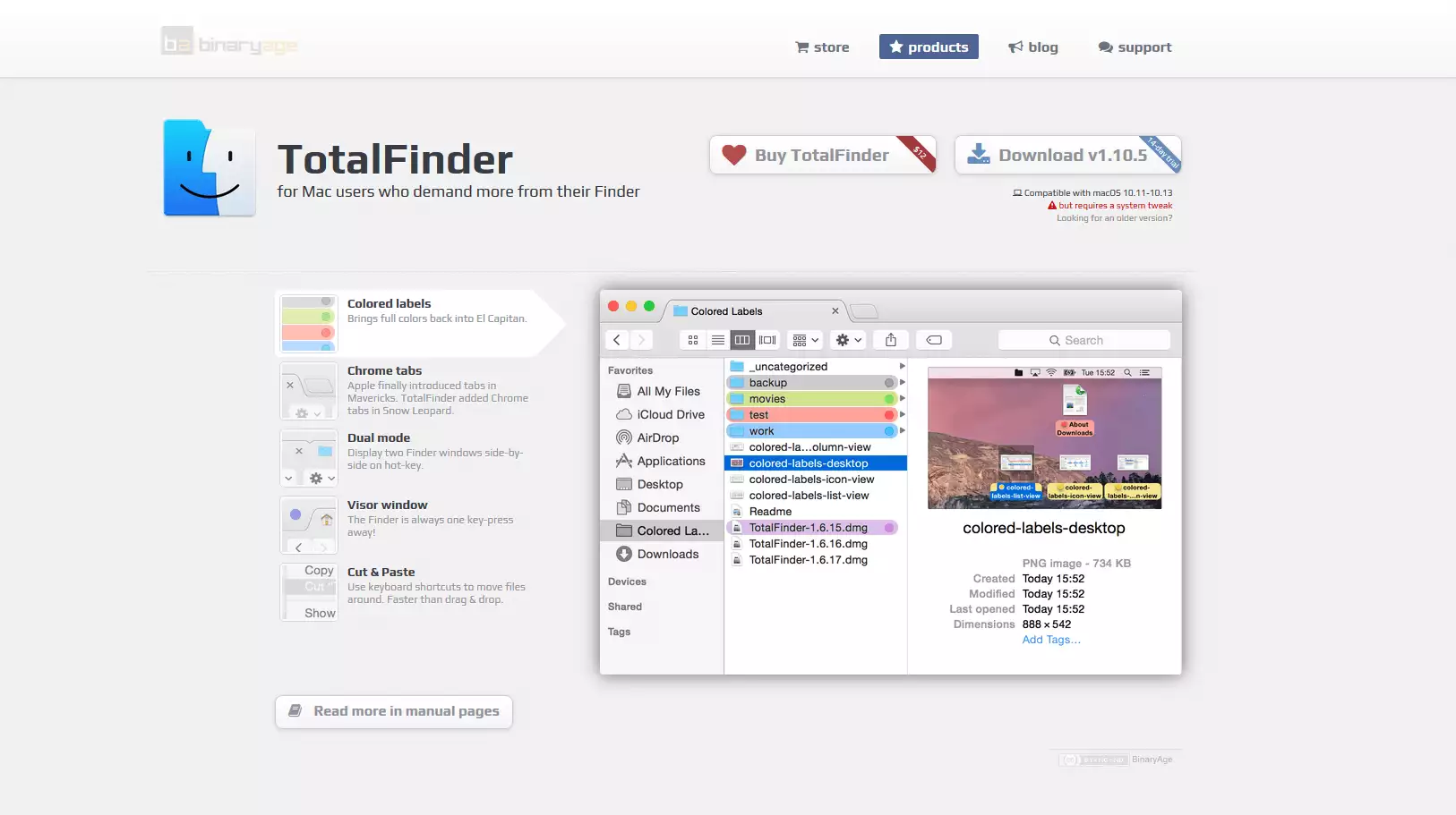 TotalFinder File Manager MacOS