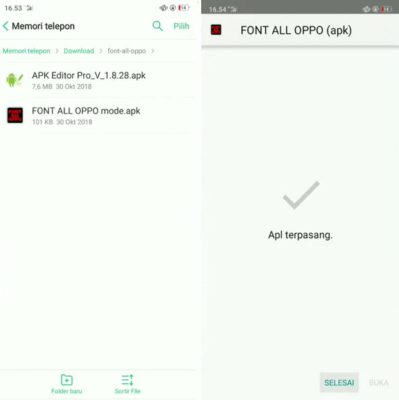 Install Font Style Oppo