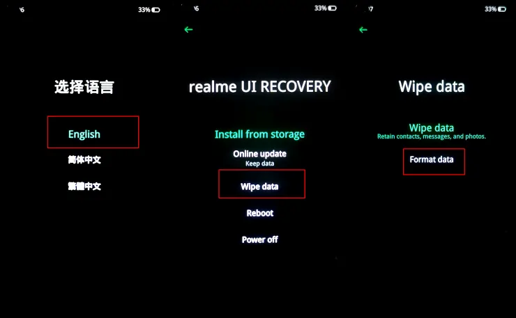 Cara Hard Reset Realme Melalui Recovery Mode