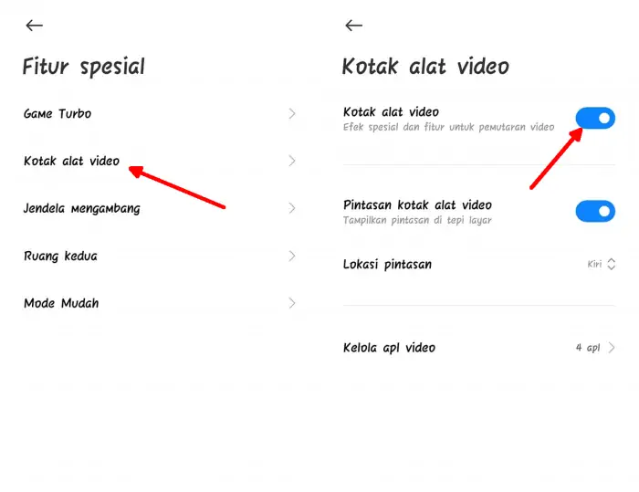 Aktifkan Kotak Alat Video