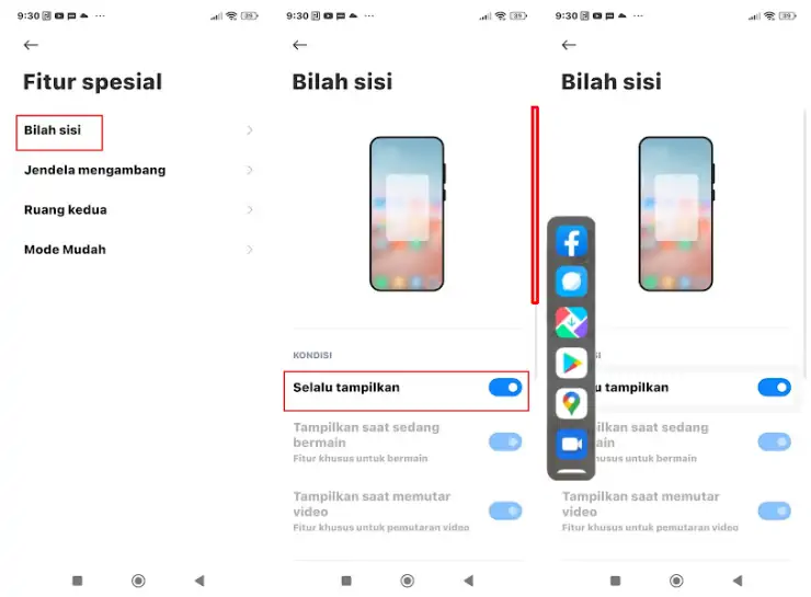 Jendela Mengambang MIUI 13 Bilah Sisi