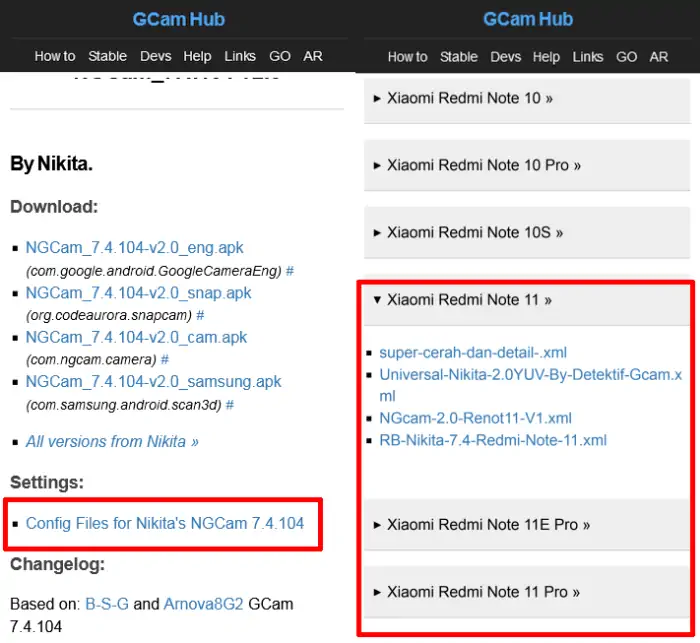 Download Config Gcam